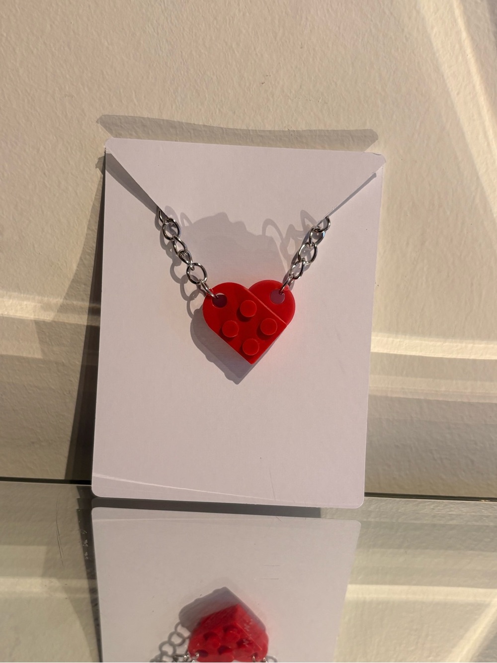 Legos heart shareable keychain for couples or as a wedding gift! - Picture 9 of 10